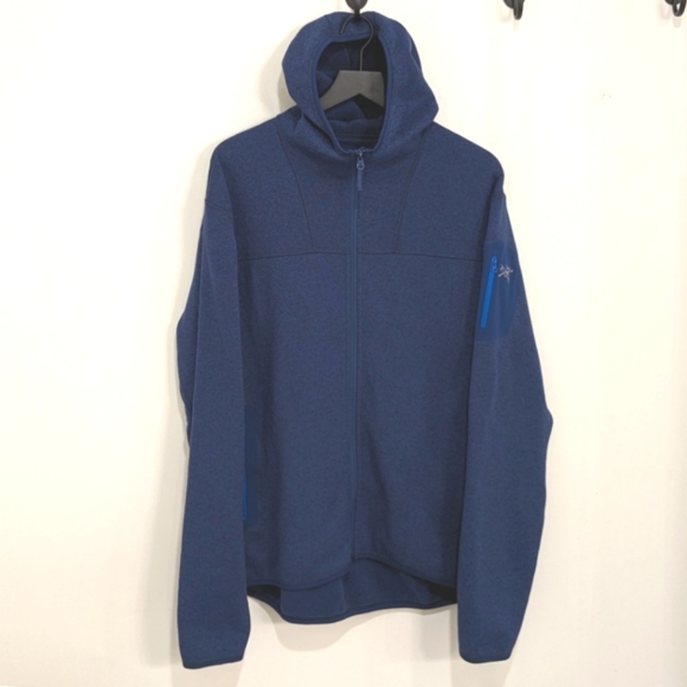Arc'teryx Blue Covert Full Zip Hoody Hooded Sweater Jacket
